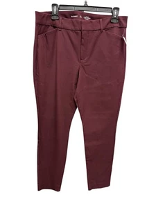 Old Navy High Rise Pixie Skinny Burgundy Pants Women’s Size 12 Petite NWT - Picture 1 of 6