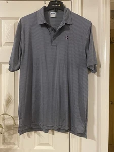 Volunteer Traditions Mens Blue & White Striped Short Sleeve Polo Size XL - Picture 1 of 6