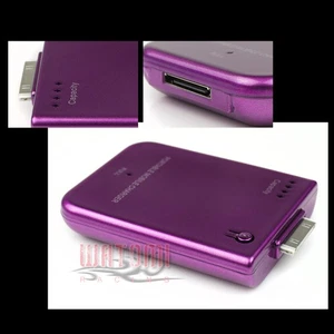 2800MAH PORTABLE EXTERNAL PURPLE BATTERY MOBILE CHARGER IPHONE 4S 4 3GS 3G IPOD - Picture 1 of 1