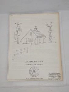1980 Eli Townsend & Son The Carriage Shed Construction Details Historical Plan - Bild 1 von 7