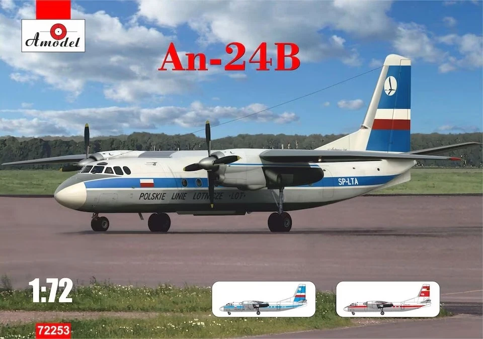 Antonov An-24B - Amodel AMO72253 skala 1/72 - Immagine 1 di 1