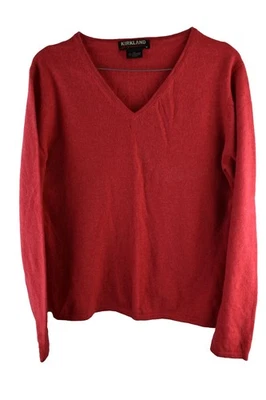 KIRKLAND Red Cashmere Jumper size XL Womens V-Neck Pullover Casual Outdoors - Image 1 of 4