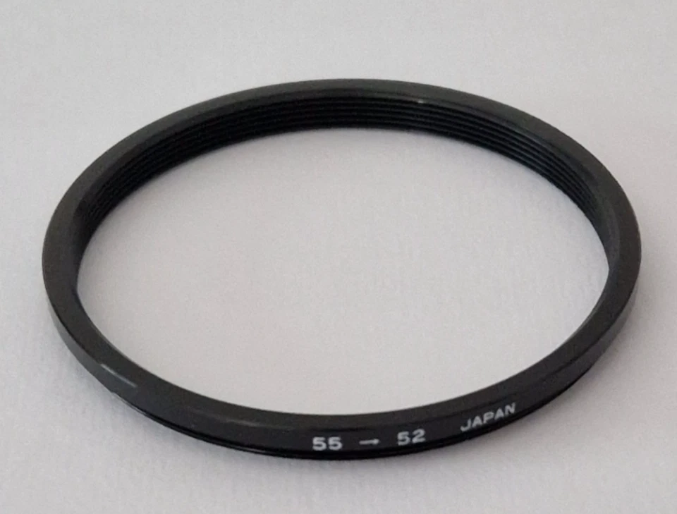 55-52mm Metal Step Up Ring Lens Adapter from 55 to 52mm Filter Thread - Image 1 of 1