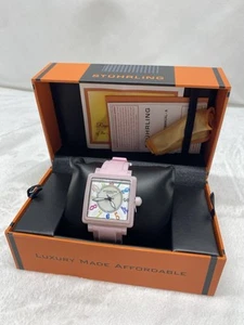 Stuhrling 149L4R 1200A4 Lumina Sport MOP Dial Pink Rubber Strap Womens Watch - Picture 1 of 5