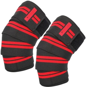 Knee Support Wraps Heavy Duty Elastic Straps for Weightlifting & Squats - Picture 1 of 6