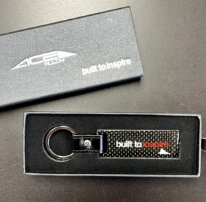 CARBON FIBER KEY RING KEY FOB ACE Alloy 2.75" Long Fob NIB - Picture 1 of 3