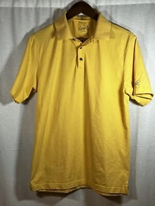 Arnold Palmer Golf Polo Yellow Stretch Yellow Mens Medium - Picture 1 of 6