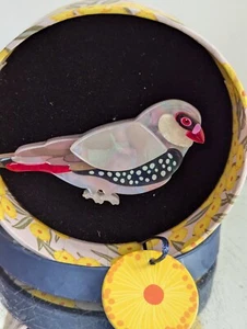 Erstwilder X Jocelyn Proust A Finch By Any Other Name Resin Brooch -NWT 2023 - Picture 1 of 15