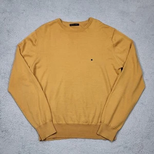 Purificacion Garcia Merino Jumper Size Large Baggy Mustard Yellow Fine Knit - Picture 1 of 10
