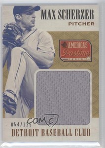 2013 Panini America's Pastime Jumbo Swatches /125 Max Scherzer #JS-MS