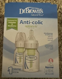Dr. Brown's Natural Flow Anti-Colic Baby Bottle, 2 oz, 2 Ct preemie and newborns - Picture 1 of 1