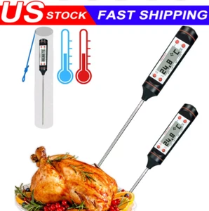 Instant Read Digital Meat Thermometer BBQ Grill Smoker For Kitchen Food Cooking - Picture 1 of 15