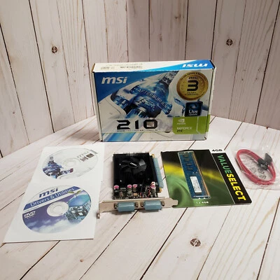 MSI NVIDIA GeForce 210 512 MB DDR2 PCI Express x16 Video Card New - Image 1 of 4