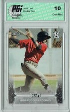 Geraldo Perdomo 2020 Leaf Draft Baseball #22 Gem Mint Rookie Card PGI 10