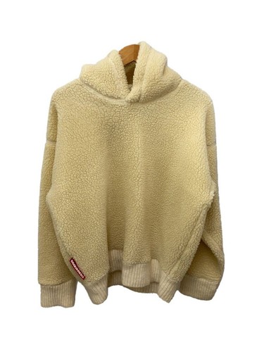 DSQUARED2 felpa con cappuccio S poliestere bianco tinta unita S71GU0321 S52076 FINTO SHEARLING usata