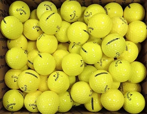 100 AAAAA MINT CALLAWAY YELLOW + ••• Various Styles ••• Excellent 5A Golf Balls! - Picture 1 of 4