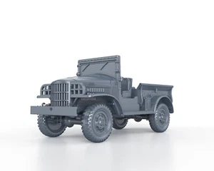 US WWII - DODGE WC 21 1/2ton WEAPONS CARRIER - 1/56 1/72 1/87 1/100 3D PRINTED - Foto 1 di 5