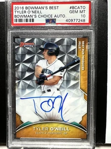Tyler O’Neill 2016 Bowman’s Best Choice RC ON CARD Auto Run Producer /50 PSA 10 - Picture 1 of 5