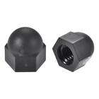 10X M8 Plastic Dome Bolt Nut Caps Inner Threaded Cover Black
