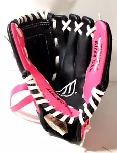 Guanto da baseball softball Worth Model W92PB 9" modello EOBK5 rosa brillante nero RHT - Foto 1 di 6