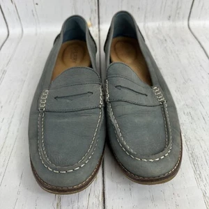 Sperry Women’s Sz 10 Gray Nubuck Gold Cup Dexter Casual Penny Loafer Shoes - Picture 1 of 12