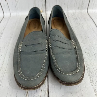 Sperry Women’s Sz 10 Gray Nubuck Gold Cup Dexter Casual Penny Loafer Shoes - Image 1 of 4