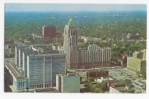 Detroit MI Uptown Shopping Center Fisher GM Aerial View Vintage Postcard - Picture 1 of 2