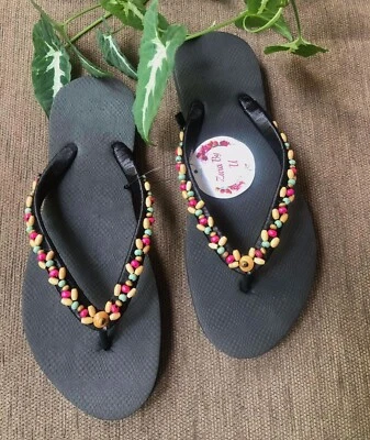 NIÑAS Zapatillas / Verano Mujer Zapatillas Sandalias / Nuevos Diseños / Hechas a Mano Foto 1 de 4