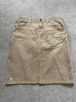 Falda American Eagle Outfitters Talla 2 Mujer Color Pana Tostado/Caqui/Beige Foto 1 de 4