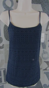 New Ann Taylor LOFT Cami Navy Blue Lace Front Women L Stretch Adjust. Strap $30 - Picture 1 of 8