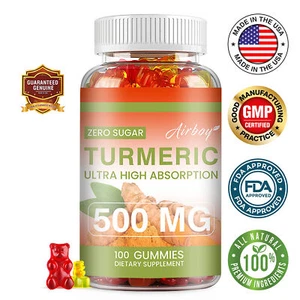Turmeric Curcumin Gummies - Support Joint Health, Pain Relief,Antioxidant - Picture 1 of 13