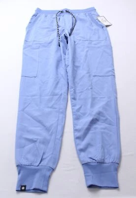 Beyond Scrubs Women's Cloud Nine 6-Pocket Knit Waist Cargo Jogger WR4 Ceil Small - Image 1 of 4