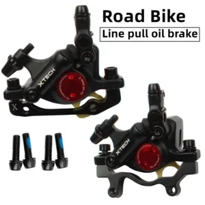 ZOOM XTECH HB100 MTB Hydraulic Disc Brake Calipers Front & Rear Line Pulling - Picture 1 of 2