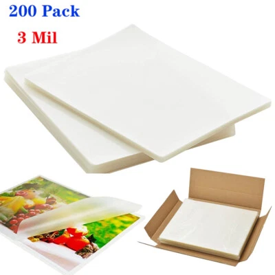 Прозрачные тепловые горячие ламинирующие листы мешочки размер 3 мил 9 x 11,5 упаковка 200 шт. - Изображение 1 из 4