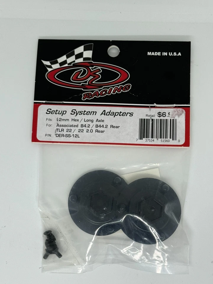 DE Racing Adapters for 12mm Hex / Long Axle (For Setup System) - DER-SS-12L - Image 1 of 1