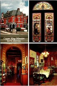 Copper King Mansion multi view Butte MT POSTCARD - Picture 1 of 2