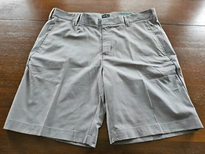 Adidas Performance Golf Shorts Mens Size 38 Gray Flat Front Three Stripes - Image 1 of 4