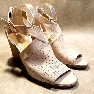 Sonoma женские бонсай размер 11 розовые с открытым носком перфорированный ремешок на лодыжке блочный каблук - Изображение 1 из 4