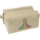 'Shooting Rainbow Star' Canvas Wash Bag / Makeup Case (CS00021716)