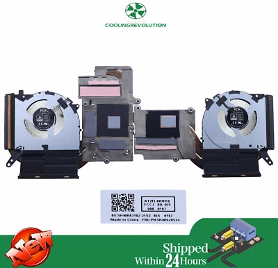 Laptop CPU GPU Heat sink Fan for Lenovo  Legion 5 15ARH7 82RE 5H40S20534 S20535 - Image 1 of 2