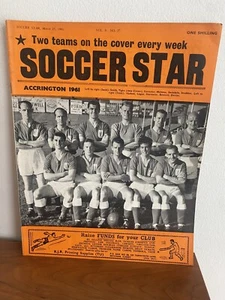 SOCCER STAR 03/25/61 Accrington Stanley & Halifax Town Team Photos - Picture 1 of 2