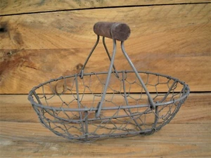 Kleiner Drahtkorb Erntekorb Aufbewahrung Shabby Landhaus Hochzeit Weihnachten - Bild 1 von 12