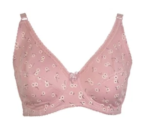 Soutien gorge 110D rose avec petites fleurs lingerie femme grande taille - Picture 1 of 2