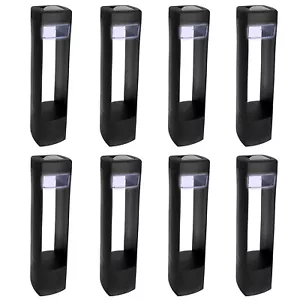 8 Stück LED Solarlampe Kunststoff Schwarz Wegleuchte Solar Gartenbeleuchtung - Bild 1 von 3