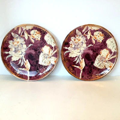 Set 2 Anthropologie Exclusive Mia Stoneware Canape Plates Pink NIB Sold Out! - Изображение 1 из 4