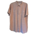 Levi's Short Sleeve Shirt 100% Cotton Sz XXL #3LDSW055 Blush Chambray Pen Slot 