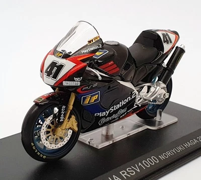 Ixo Models 1/24 Scale IB22 - Aprilia RSV1000 - #41 N.Haga - Black - Image 1 of 3