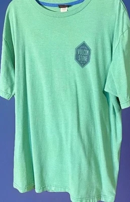 Y2K Volcom Stone Displacing Reality Since 1991 Men's Dark Red T-Shirt XL - Image 1 of 4