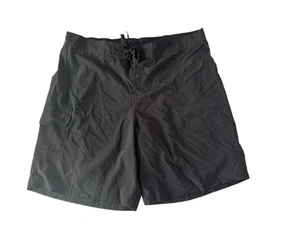 NWT Kanu Surf Womens Plus Size 2X Marina Solid Black Stretch Boardshort #4512 - Picture 1 of 13