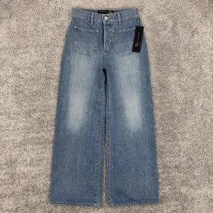 Veronica Beard Jeans Damen 24 Neu mit Etikett Grant weites Bein extra hoher Bund aufgesetzte Tasche - Bild 1 von 15